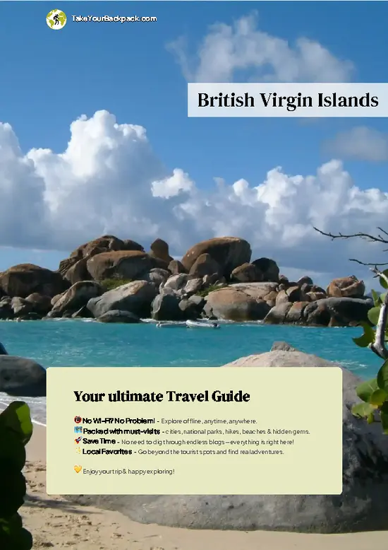 example page 0 from our offline Travel Guide for British Virgin Islands